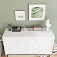 thumbnail image 3 of Queen Murphy Bed with Storage Drawer and Charging Station, USB Port, Solid Pine Murphy Cabinet Bedframe Chest Bed for Guest Room, White, 3 of 10