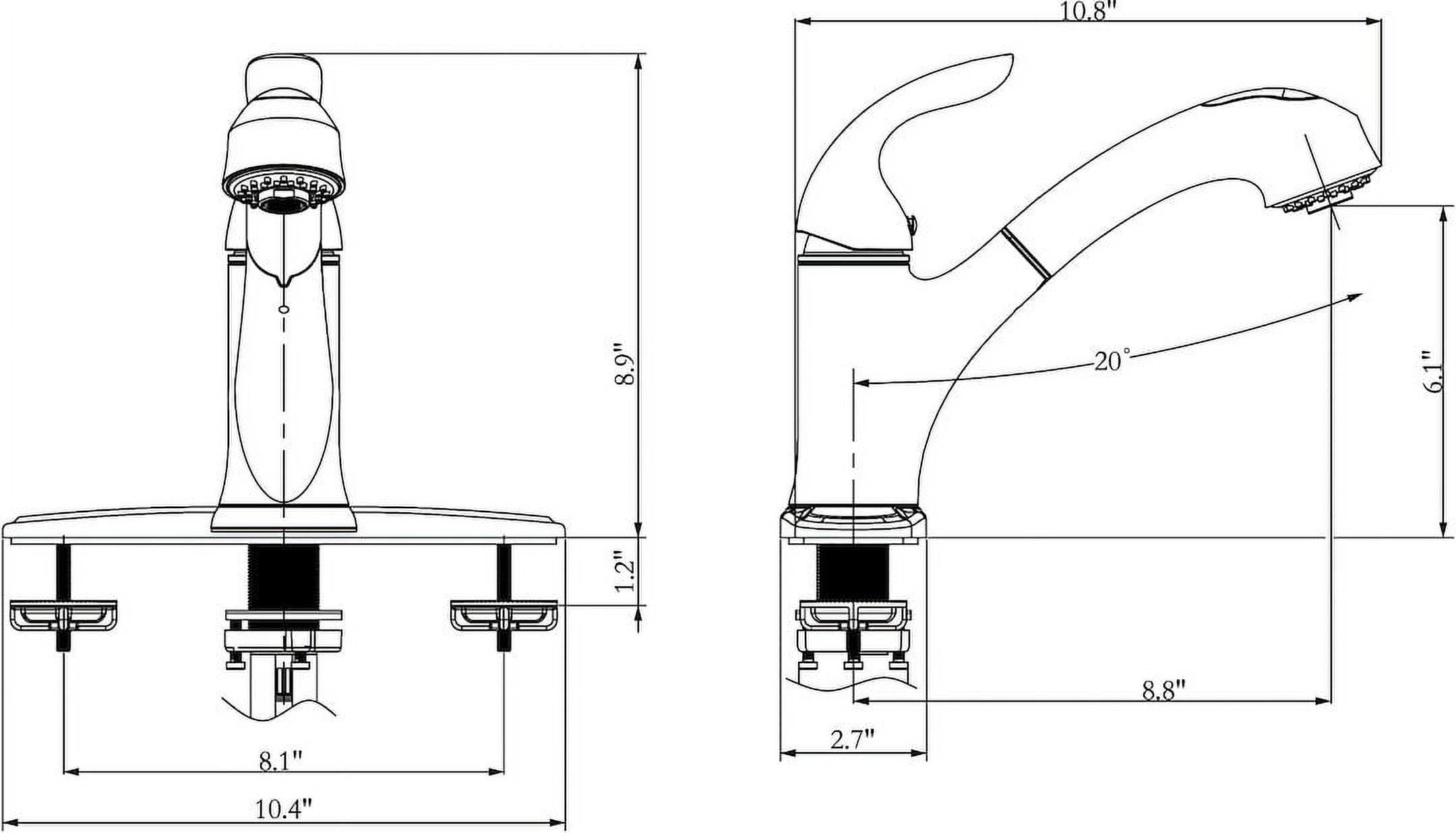 Valterra PF231541 Single-Handle Pull Out Hybrid Kitchen Faucet - Rubbed Bronze