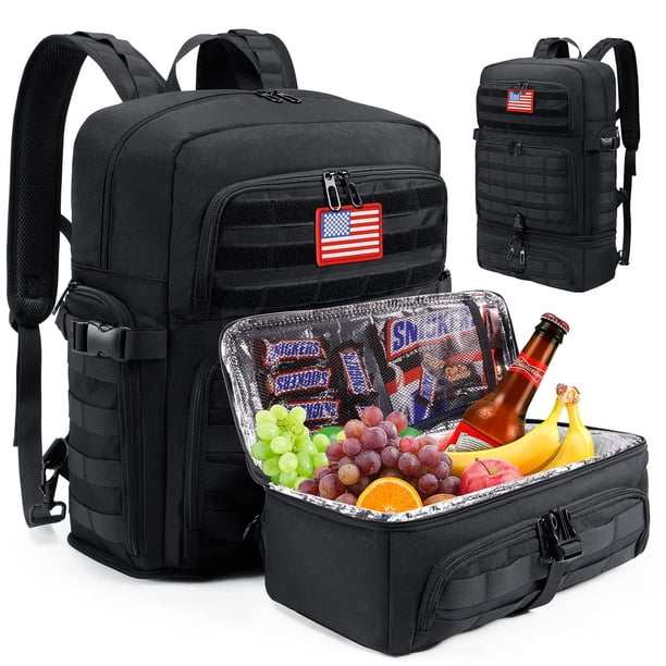 Mochila BERTASCHE Lunch para hombre con portátil de 17 pulgadas, color negro
