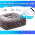 thumbnail image 6 of Extra Thick Seat Cushion, Large Chair Cushion Booster for Office Chair to Rise Height, Velvet Cover with Handle and Anti-Slip Bottom, PP Cotton Filling - Relieves Back Pain - 18"X16"X6" Grey, 6 of 7