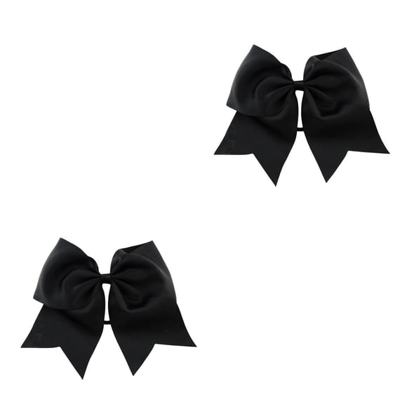 Sonducket Lazo grande para el pelo, lazo, adornos de goma elástica gruesa, soporte para Coleta, Bobbles, Scrunchie para mujeres y niñas, Negro 2Conjunto