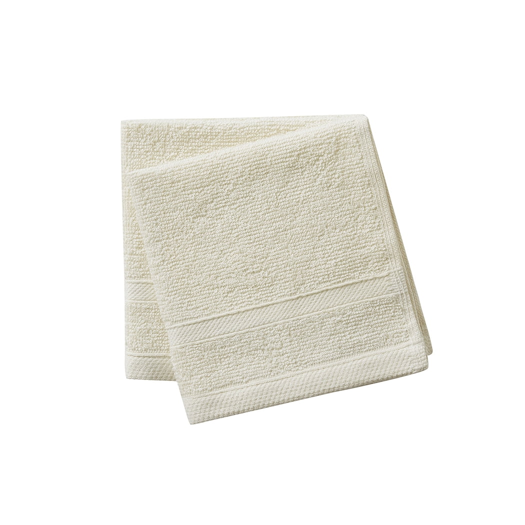 Clorox Bleach Friendly 6 Piece Towel Set, (2 Bath, 2 Hand, 2 Wash), Ivory
