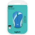 thumbnail image 5 of Logitech M187 Ultra Portable Wireless Mouse, USB Nano Receiver, Blue, 5 of 5