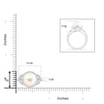 thumbnail image 4 of Angara Freshwater Cultured Pearl Halo Ring with Diamonds in 14K White Gold for Women | June Birthstone Jewelry for Her, 4 of 7