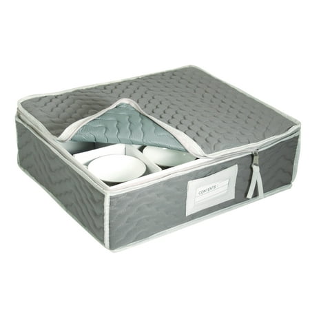 China Cup Storage Chest - Deluxe Quilted Microfiber