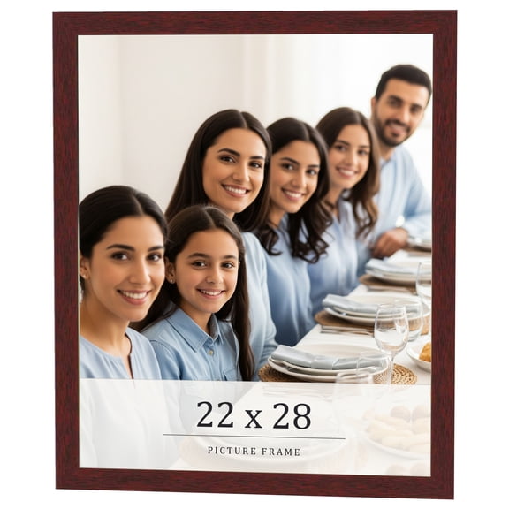22x28 Frame Brown Solid Wood Picture Frame Width 0.75 Inches | Interior Frame Depth 0.5 Inches |