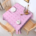 thumbnail image 2 of Pink Breast Cancer Square Tablecloth,Waterproof Square Table Cover,Wipeable Spillproof Washable Table Cover for Home Kitchen Party Decor 42"X42"(107x107cm), 2 of 6
