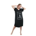 thumbnail image 3 of FEREMO Plus Size Nightgowns for Women V Neck Short Sleeve Nightshirts Sleepwear, 3 of 6