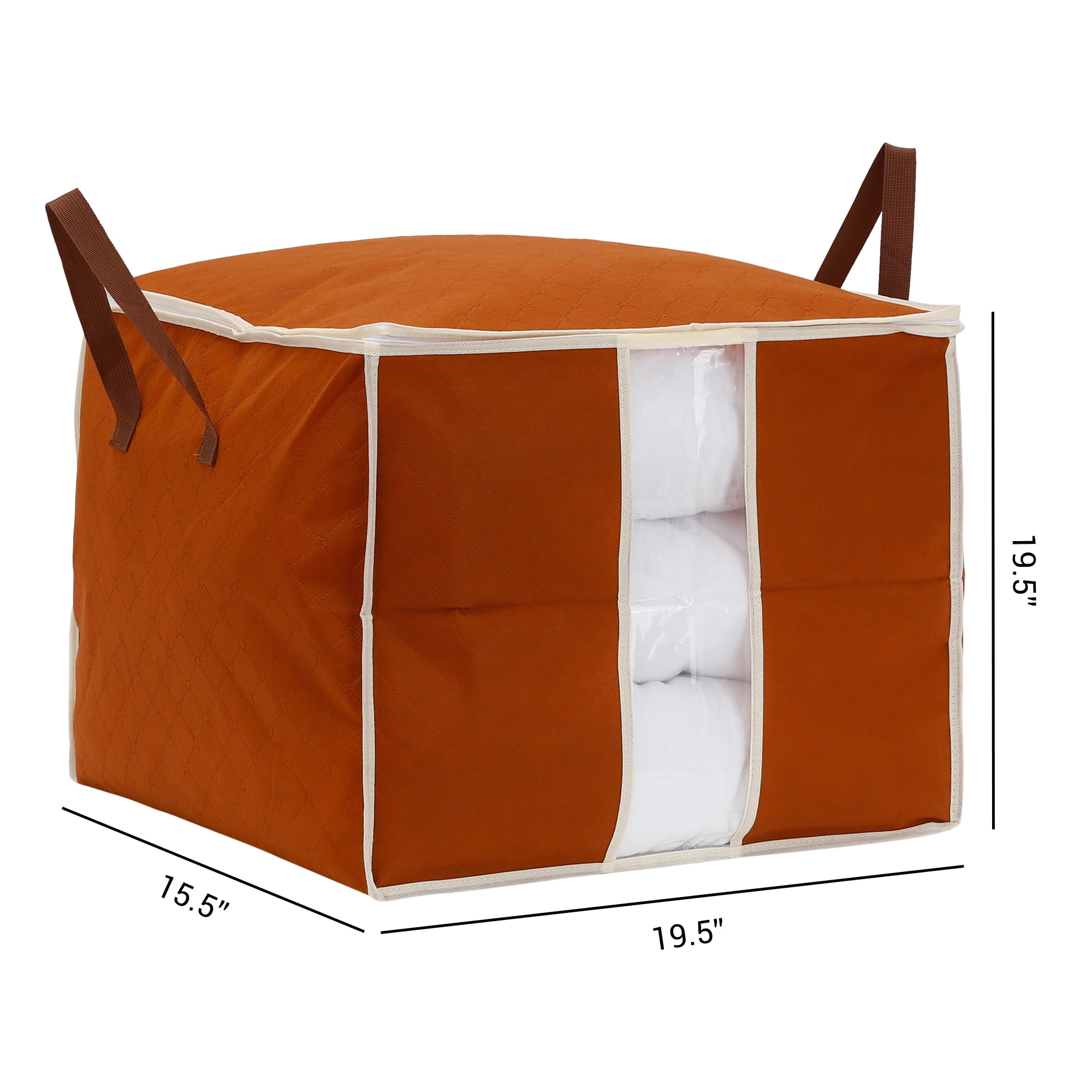 Unique Bargains 1 Pack Clothes Storage Storage Bags Orange 43*20*20in