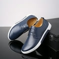 thumbnail image 5 of Calceus Mens Classic Leather Casual Shoes for Men Lace Up Comfort Oxford Shoes Blue 10, 5 of 7