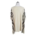 thumbnail image 4 of Premium Striped Geometric Pullover Kimono Cardigan Blouse Poncho Sweater Top, 4 of 6