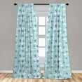 thumbnail image 5 of Ambesonne Plane Curtains, Cartoon Sky Planes Clouds, Pair of 28"x84", Pale Blue White Pink, 5 of 5