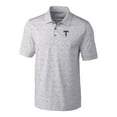 thumbnail image 2 of Men's Cutter & Buck Gray Tulsa Drillers Big & Tall DryTec Advantage Tri-Blend Space Dye Polo, 2 of 3