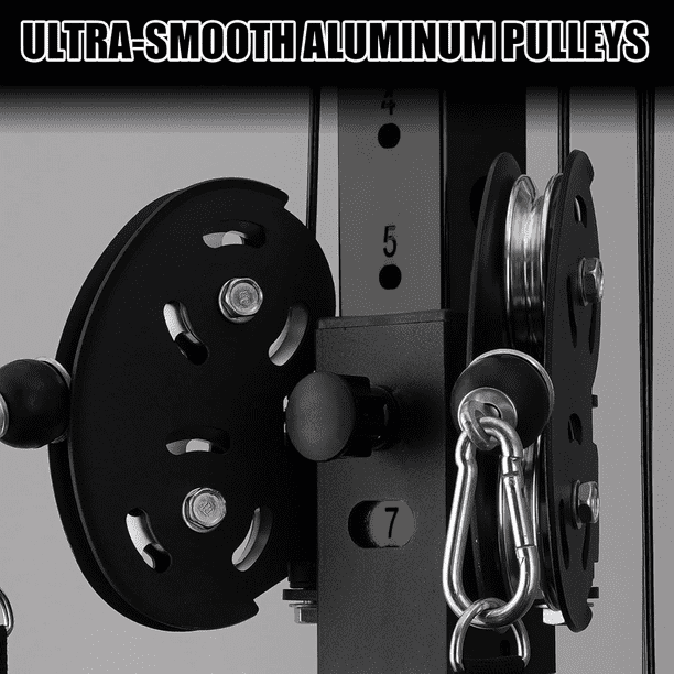 Mikolo Wall Mount Cable Machine Tower with 200LBS Weight Stack,27