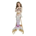 thumbnail image 4 of MNCEKFOD Girls Swimsuits New 3 Pcs Straps Princess Bathing Suits Fish Scale with Tie Dye Fish Tail 2025 Beach Vcation Swimwear J 5-6 Years, 4 of 5