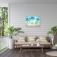 thumbnail image 5 of Michael Mullan 'Beachscape Palms With Chair' Outdoor Canvas 12x16, 5 of 5