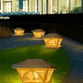 thumbnail image 4 of Luz decorativa para exteriores con faro de columna LED solar | Lámpara de pilar de patio pequeño | Luz nocturna de poste de jardín de jardín resistente a la intemperie | Panel solar de 5V 100mAh, 4 of 8