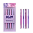 thumbnail image 2 of Plum Beauty Double-Sided Facial Razors 4ct, 2 of 9