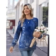 thumbnail image 5 of Zeagoo Womens Long Sleeve T-shirts Casual Fall Tunic Tops Work Fashion Cute Sweaters Button Design, 5 of 6