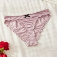 thumbnail image 2 of Women's Seamless Cheeky Underwear Cute Soft Satin Low Rise Stretch Hipster Bikini Panties, 2 of 7