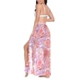 thumbnail image 3 of Women Sarong Wraps Luxury Rose Flower Swimsuit Beach Pareo Bikini Coverups Skirt M, 3 of 7