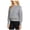 Grey - snokehthr, variant on 1.STATE Womens Embroidered Shoulder Sweatshirt, Grey, Large
