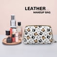 thumbnail image 4 of Cute French Bulldog Makeup Bag, Large Capacity Travel Cosmetic Bag for Women Girls- Travel Toiletry Bag Leather Portable Waterproof Makeup Case Organizer with Handle, 4 of 4