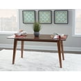 thumbnail image 2 of Holden Mid-Century Modern 60" Dining Table , Brown, 2 of 8