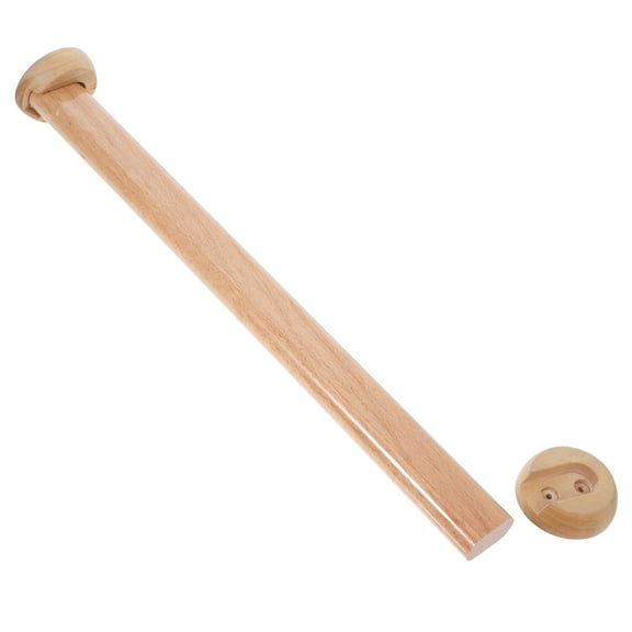 WASHWEPE Black Closet Rod Wooden Dowel Rod 1 Set