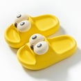thumbnail image 2 of ZACPNCV Cloud Slides for Kids,Boys Girls Shower Slippers Bathroom Pool Sandals,Toddler Home House Open Toe Comfy Thick Sole Slippers,Summer Non-Slip Beach Shoes Yellow 3.5-4.5 Years, 2 of 9