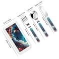 thumbnail image 2 of Picia Fantasy Underwater Adventure Print Children's Knife, Fork And Spoon Set - Kids’ Knife Fork Spoon - Stainless Steel Kids Silverware Set - Metal Kids Cutlery Set, 2 of 8