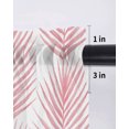 thumbnail image 5 of Pink Palm Leaves Curtains 45 Inch Length,Sheer Curtains for Bedroom Living Room Window Summer Jungle Tropical Tree Coastal Plants Rod Pocket Drapes Kitchen Curtains Small Half Window 42"x45" 2 Panels, 5 of 6