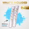 thumbnail image 3 of Gender Reveal Confetti Cannon PrimePure Blue, paquete de 2, 3 of 9