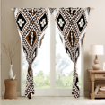 thumbnail image 4 of Bohemian Curtains & Drapes 52"Wx63"L Western Boho Aztec Curtains Southwestern Window Curtains Exotic Mexican Geometric Curtains 2 Panels Black White Brown Home Bedroom Living Room Decor, 4 of 6