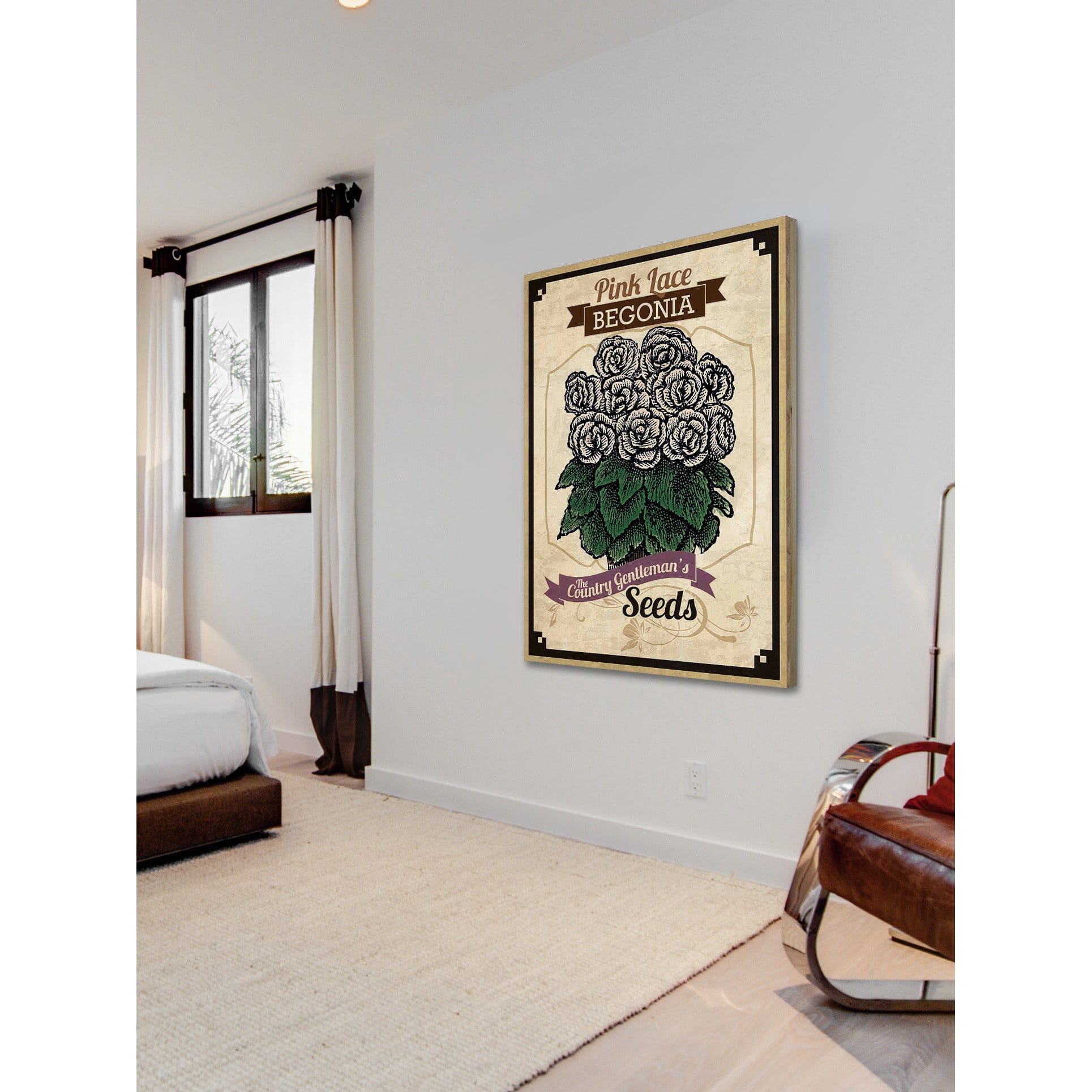 "Flower Packet Begonia" Painting Print on Canvas