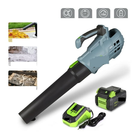 20V Cordless Leaf Blower Cordless Variable Speed Air Blower For Leaves,Dust,Snow Blowing Garden Power Tools Cleaner ,2 IN 1 Trimmer & Edger
