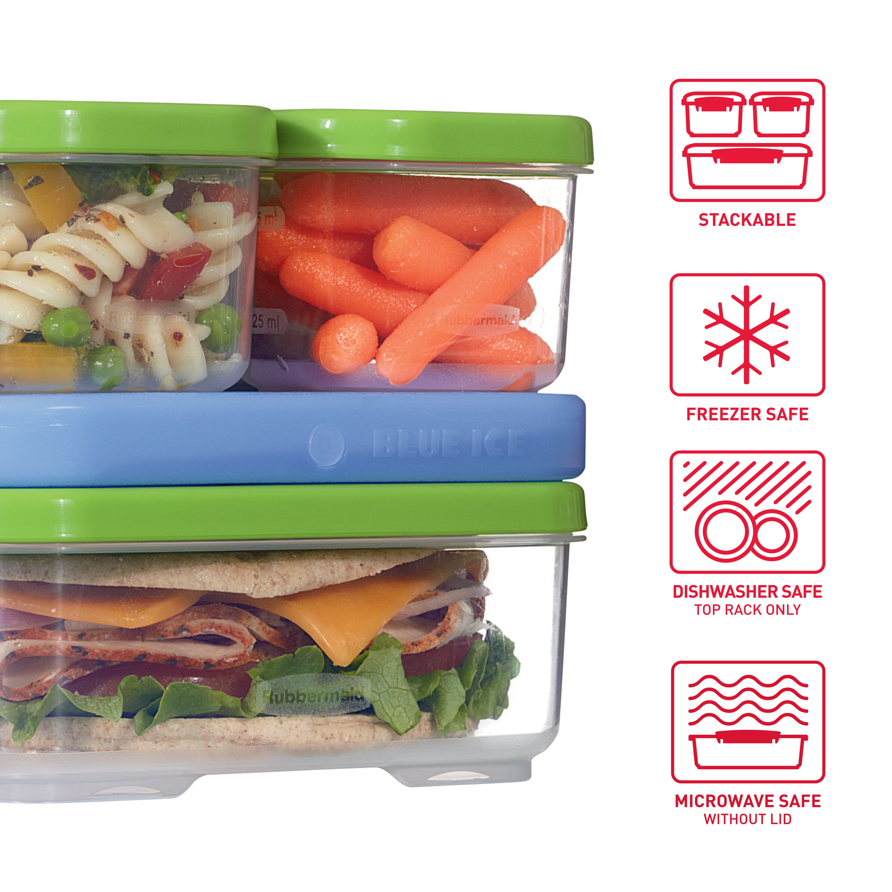 Save on Rubbermaid LunchBlox Sandwich Kit- 2 Snack, 1 Side, 1