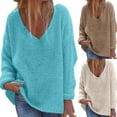 thumbnail image 2 of Suéter de otoño de moda, cómodo suéter de punto, informal, holgado, para mujer, combina con todo, 2 of 5