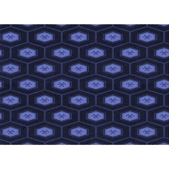Ahgly Company Machine Washable Indoor Rectangle Transitional Night Blue Area Rugs, 2' x 5'