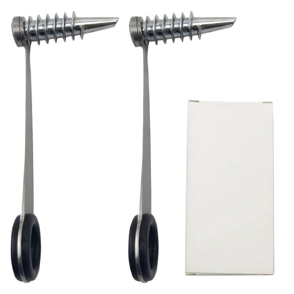 2 Pack Stainless Steel Spiralizer Vegetable Slicer, Dual Blade Veggie Noodle Maker for Potatoes Carrots Cucumbers, Kitchen Gadgets with Finger Grip Handle & Easy Clean Design