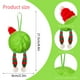 thumbnail image 3 of Bolas de adornos para árboles de Navidad | Textura verde peluda • Acento de cinta • Decoraciones navideñas de toque suave • Adornos colgantes duraderos • Encanto festivo moderno • Una pieza, 3 of 9