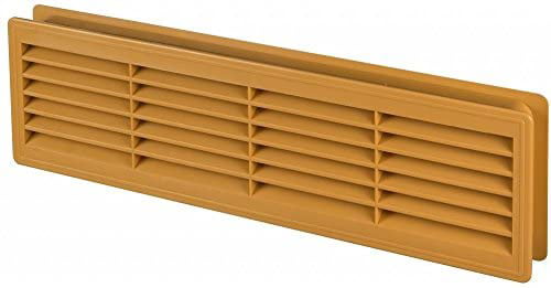 Brown Bathroom Door Air Vent Grille 450mm x 92mm Two Sided Ventilation Cover POW33