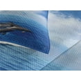 thumbnail image 3 of Ambesonne Ocean Quilted Coverlet 3 Pcs, Jumping Dolphins in Sky, King Size, Blue White, 3 of 4