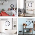 thumbnail image 4 of ITY International - Miroir Mural Rond, Diamètre 23.6 Pouces, Cadre Noir, 4 of 4