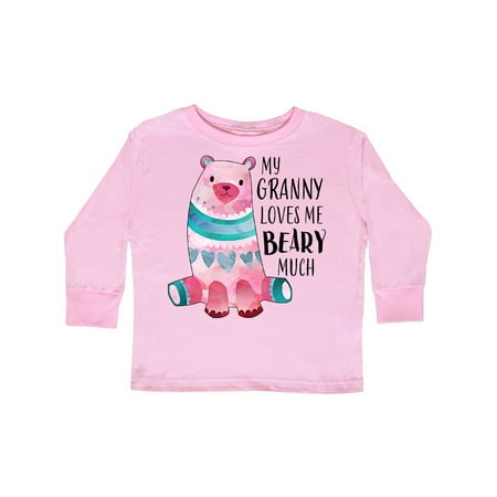 

Inktastic My Granny Loves Me Beary Much with Cute Bear Gift Toddler Boy or Toddler Girl Long Sleeve T-Shirt