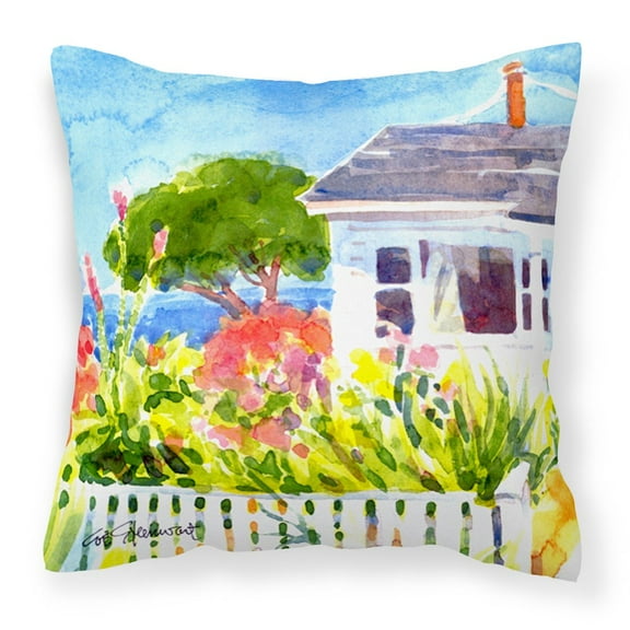 Carolines Treasures 6133PW1414 Houses Decorative   Canvas Fabric Pillow 14Hx14W multicolor