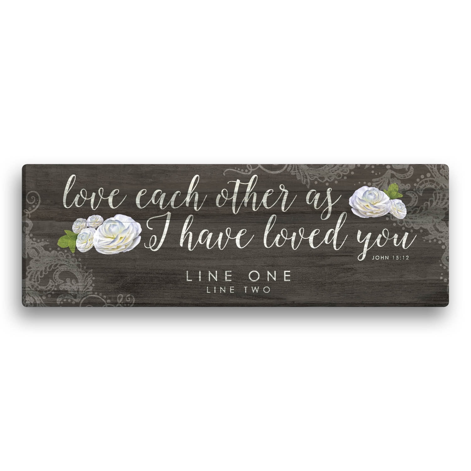Personalized Love Each Other Floral Canvas Print