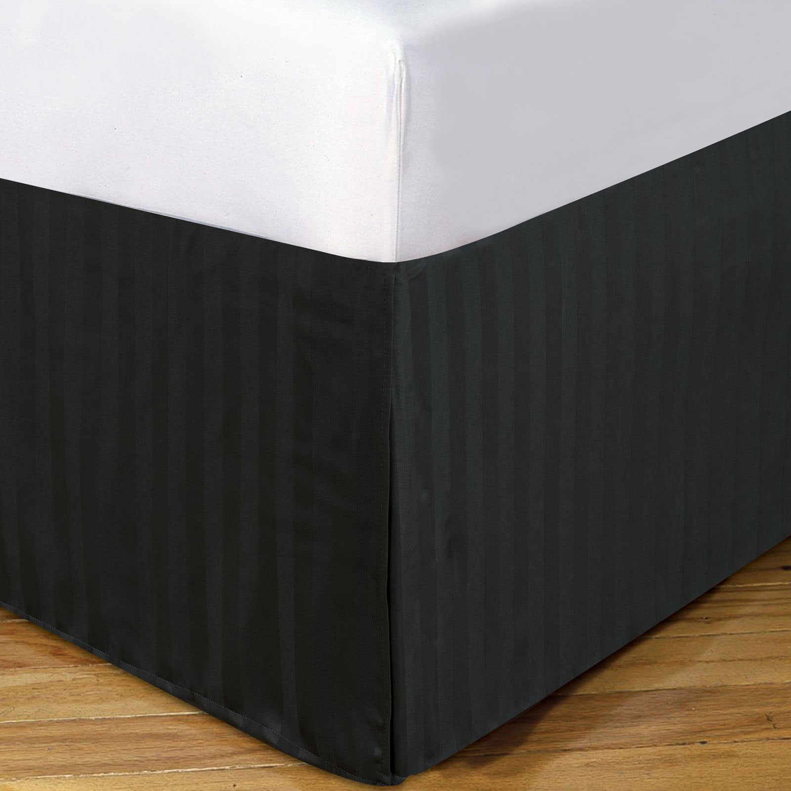 Dreamspace Microfiber Damask Stripe 14" Bedskirt