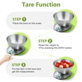 thumbnail image 5 of Himaly Digital Kitchen Scale with Measuring Bowl, 11lb/5kg Capacity for Baking & Cooking, LCD Display with Tare Function, Silver, 5 of 7