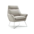 thumbnail image 5 of Whiteline Modern Living Gray Daiana Contemporary Top Grain Italian Leather Club Chair, 5 of 6